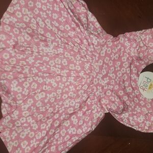 Little Sleepies Pink Petals Flutter Sleeve Twirl Dress Toddler 2T